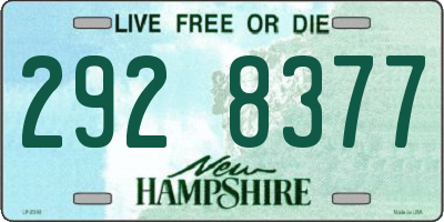 NH license plate 2928377