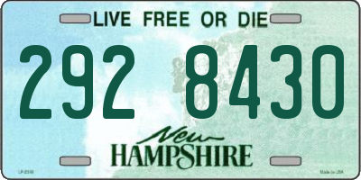 NH license plate 2928430
