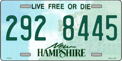 NH license plate 2928445
