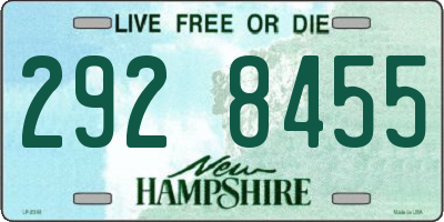 NH license plate 2928455