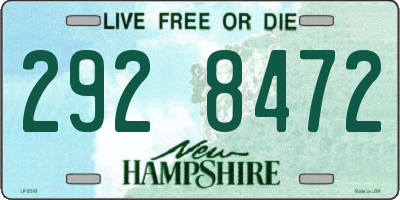 NH license plate 2928472