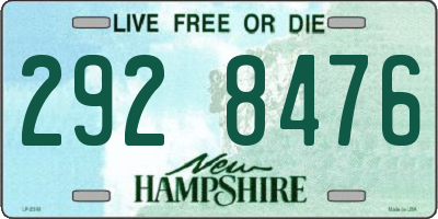 NH license plate 2928476