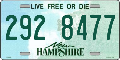 NH license plate 2928477