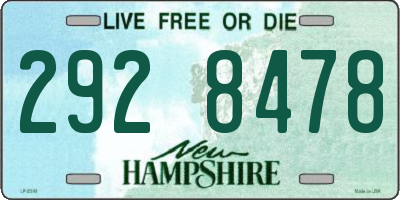 NH license plate 2928478