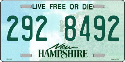 NH license plate 2928492