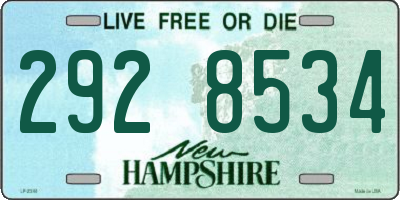 NH license plate 2928534
