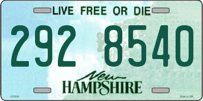 NH license plate 2928540