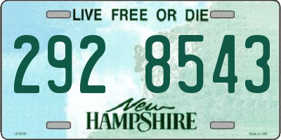 NH license plate 2928543