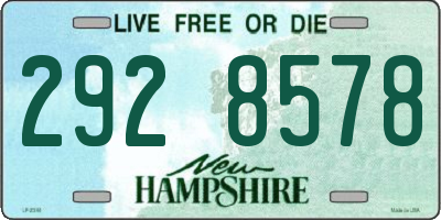 NH license plate 2928578