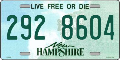 NH license plate 2928604