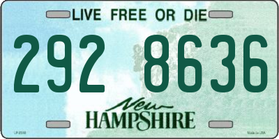 NH license plate 2928636