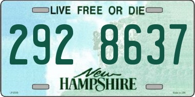 NH license plate 2928637