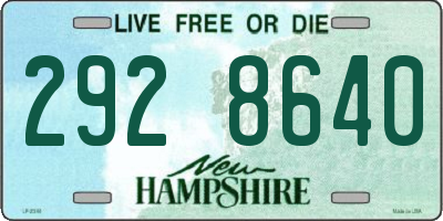 NH license plate 2928640