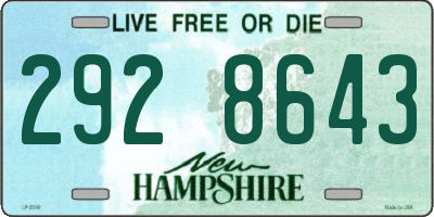NH license plate 2928643