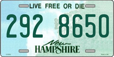 NH license plate 2928650