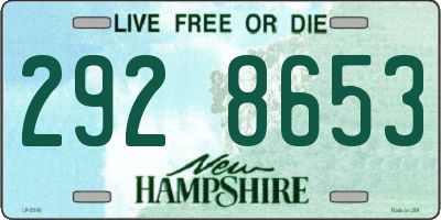 NH license plate 2928653