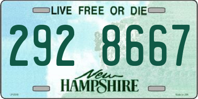 NH license plate 2928667
