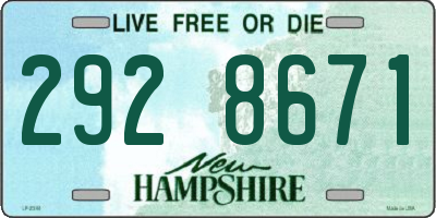 NH license plate 2928671