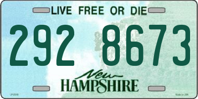 NH license plate 2928673