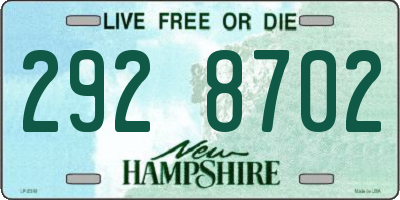 NH license plate 2928702