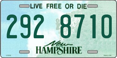 NH license plate 2928710