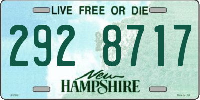 NH license plate 2928717