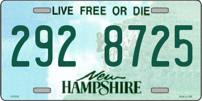 NH license plate 2928725
