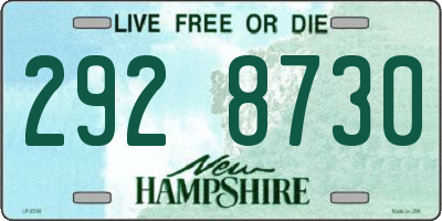 NH license plate 2928730