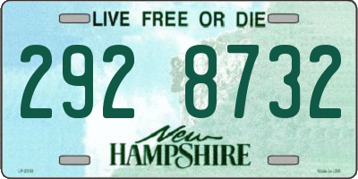 NH license plate 2928732