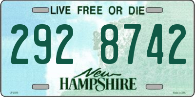 NH license plate 2928742