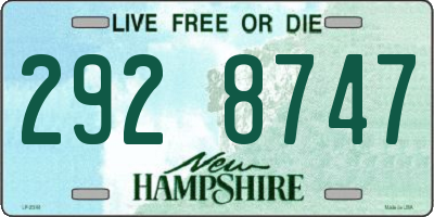 NH license plate 2928747