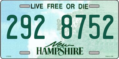 NH license plate 2928752