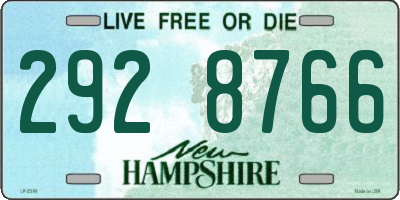 NH license plate 2928766