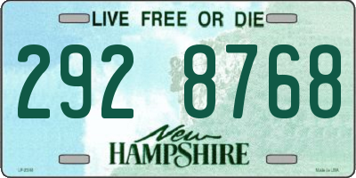 NH license plate 2928768