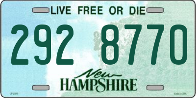 NH license plate 2928770