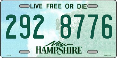 NH license plate 2928776