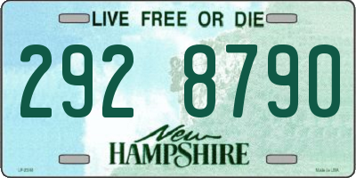 NH license plate 2928790