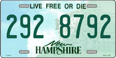 NH license plate 2928792
