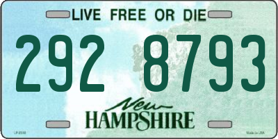 NH license plate 2928793