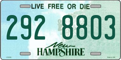 NH license plate 2928803