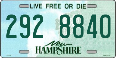 NH license plate 2928840