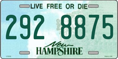 NH license plate 2928875