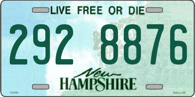 NH license plate 2928876