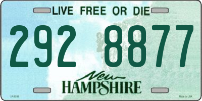 NH license plate 2928877
