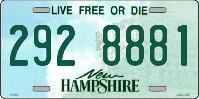 NH license plate 2928881
