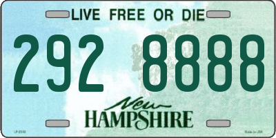NH license plate 2928888