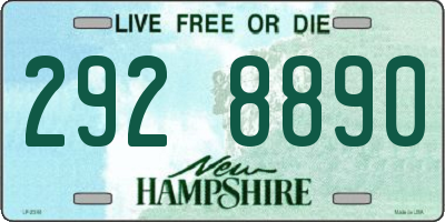 NH license plate 2928890