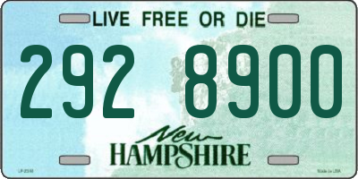 NH license plate 2928900