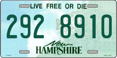 NH license plate 2928910