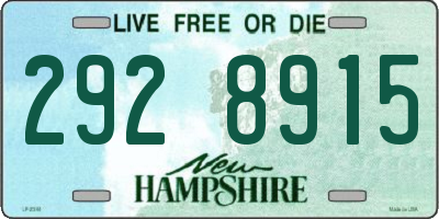 NH license plate 2928915